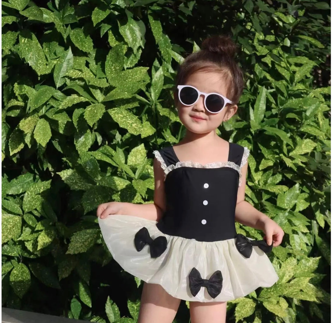 Bow Swimsuit with Cap