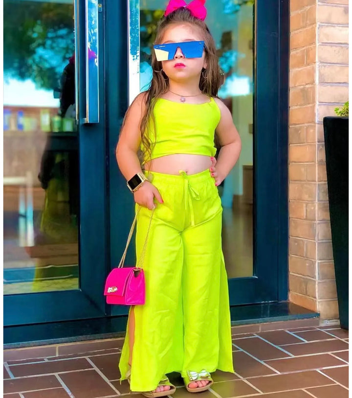 Hot Pink Cord Set( with side slit)