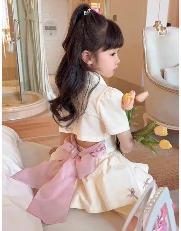 Chic Bow Skirt Set