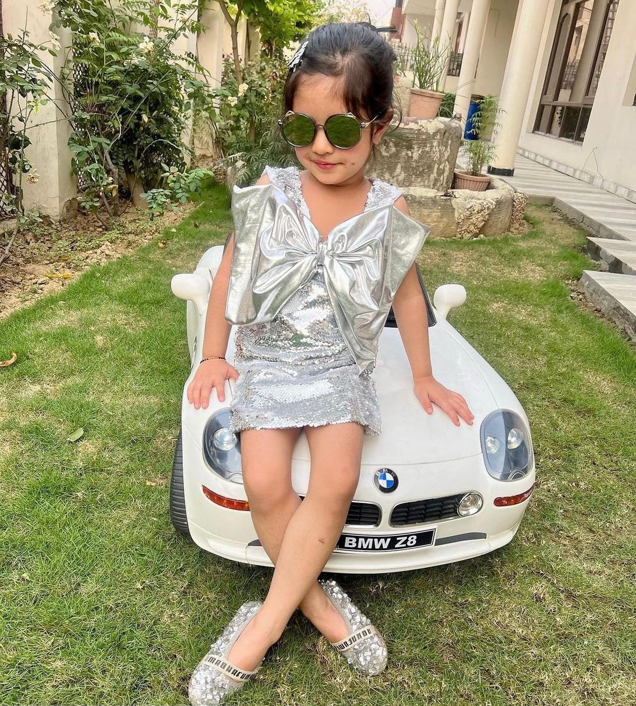 Reversible Sequin Bow Dress