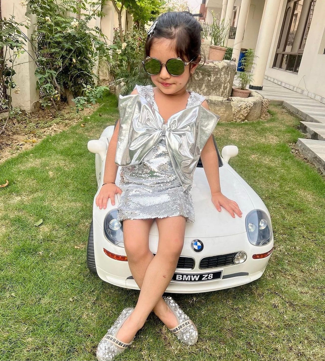 Reversible Sequin Bow Dress