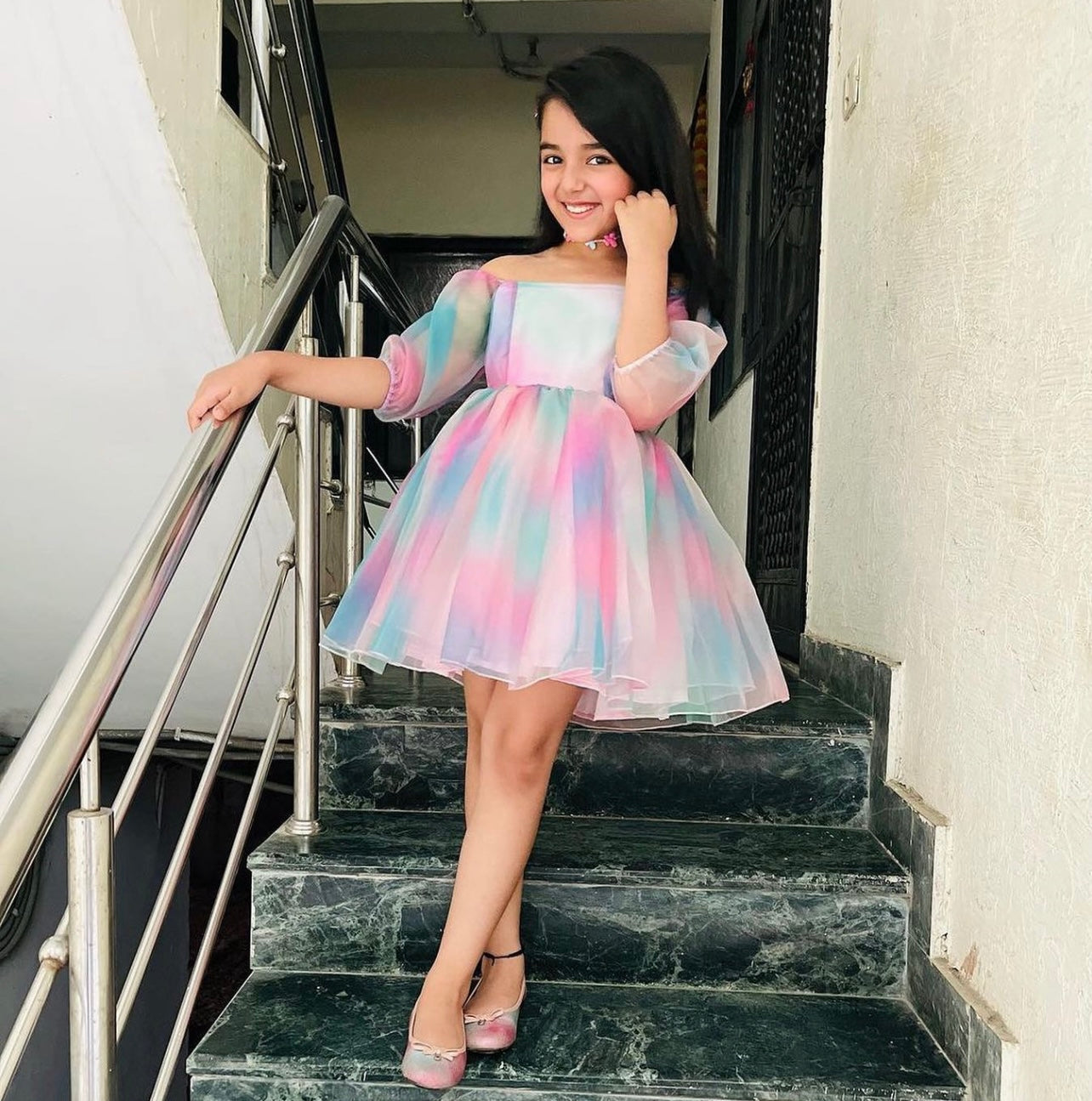 Multi Color Organza Dress