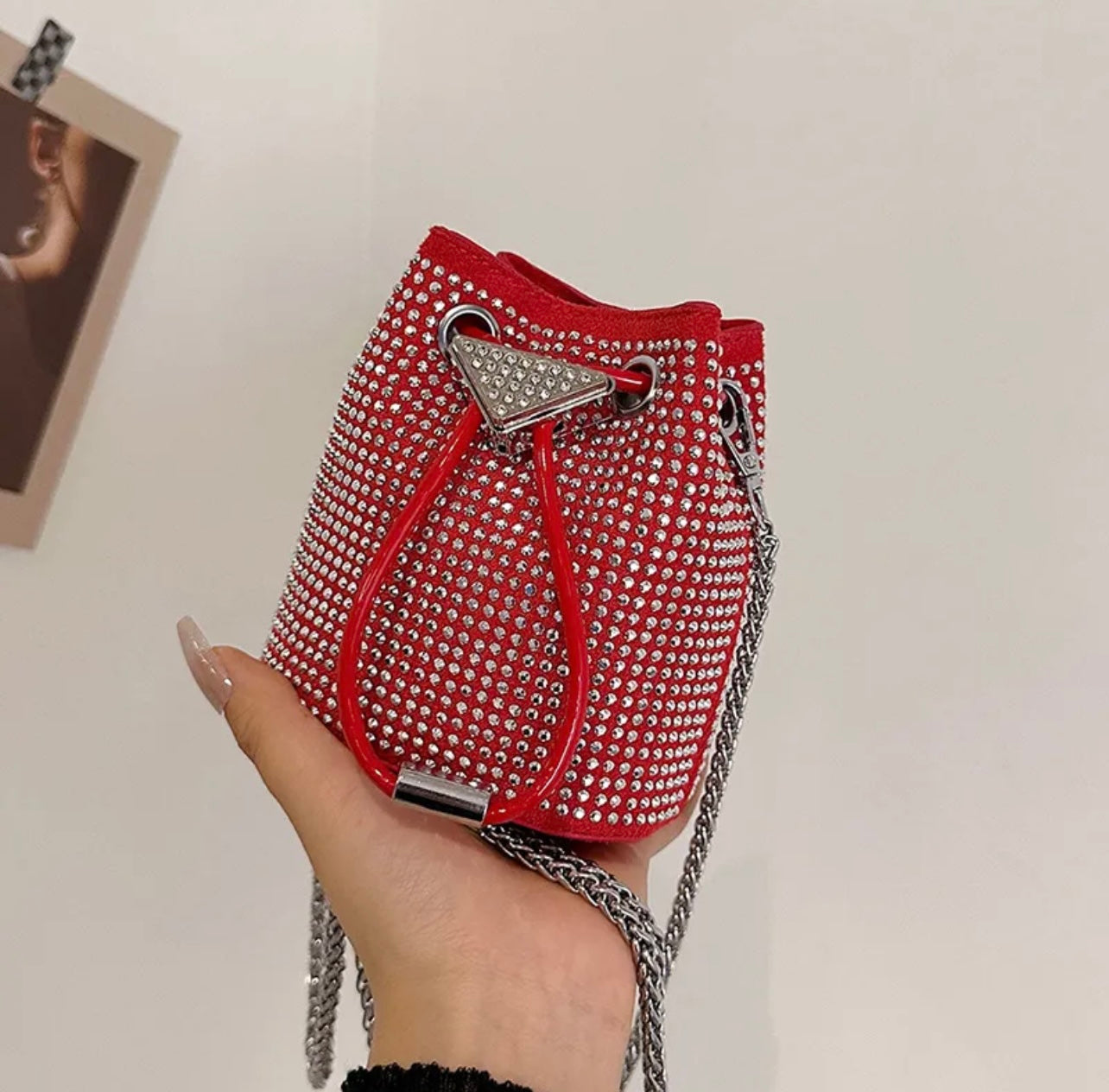 Rhinostone Bucket Bag