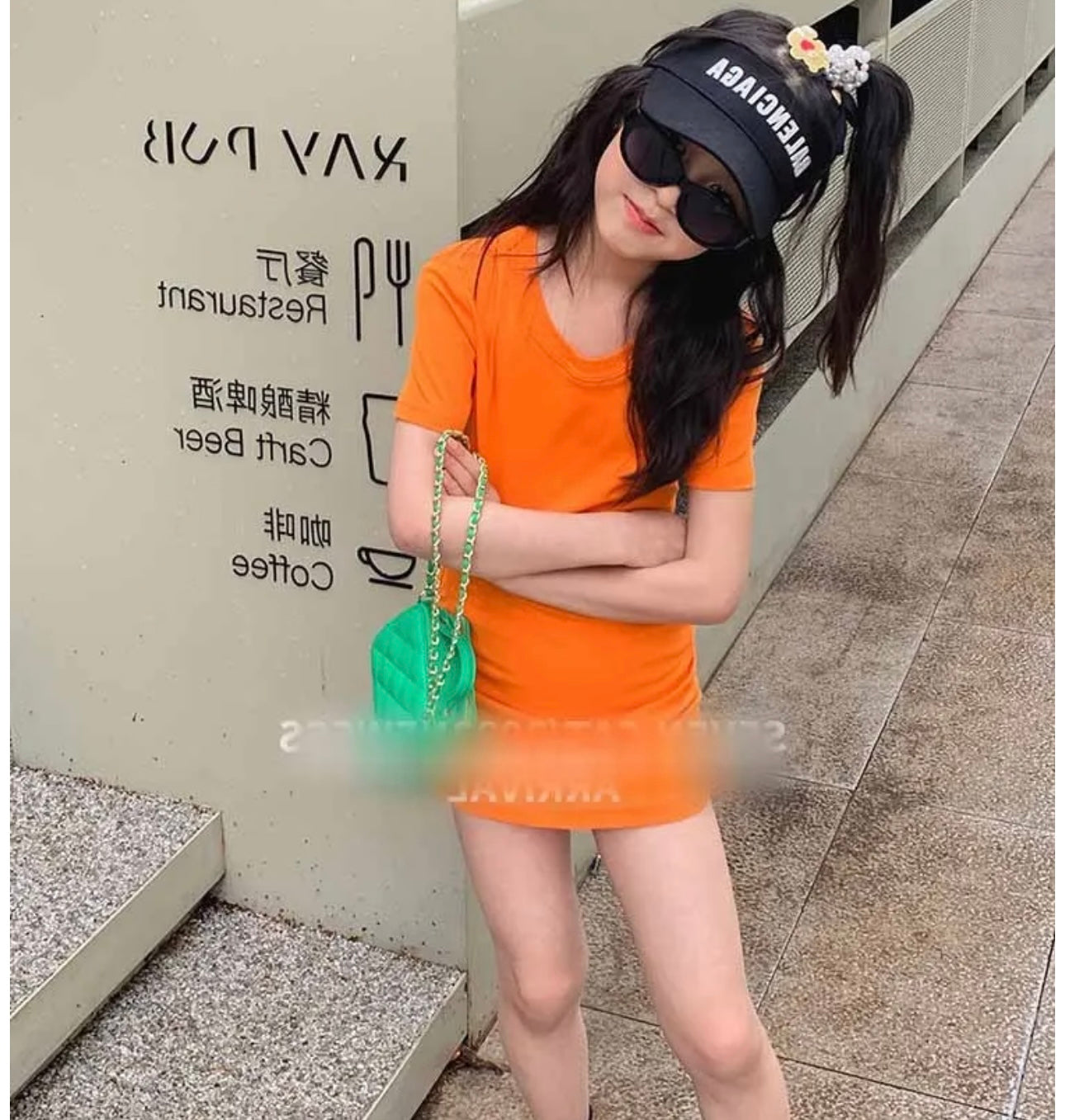 Cut Out Dress (Orange)