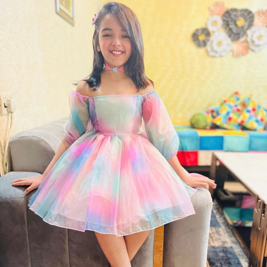 Multi Color Organza Dress