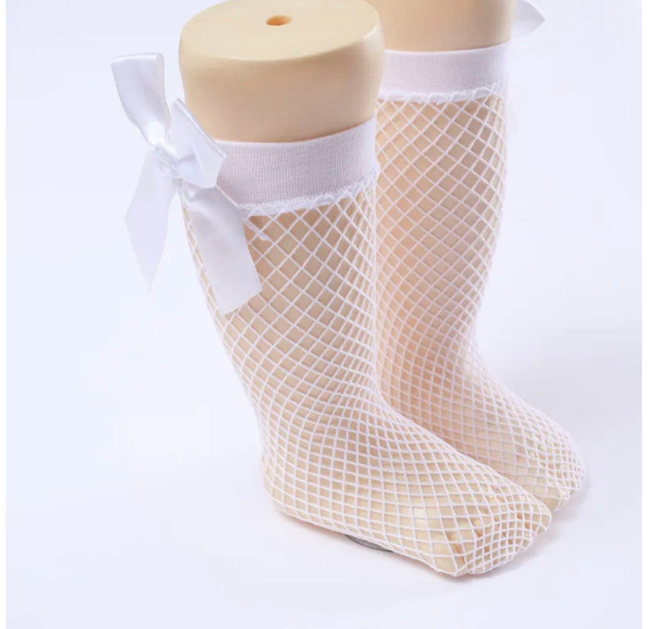 Fish Net Bow Socks