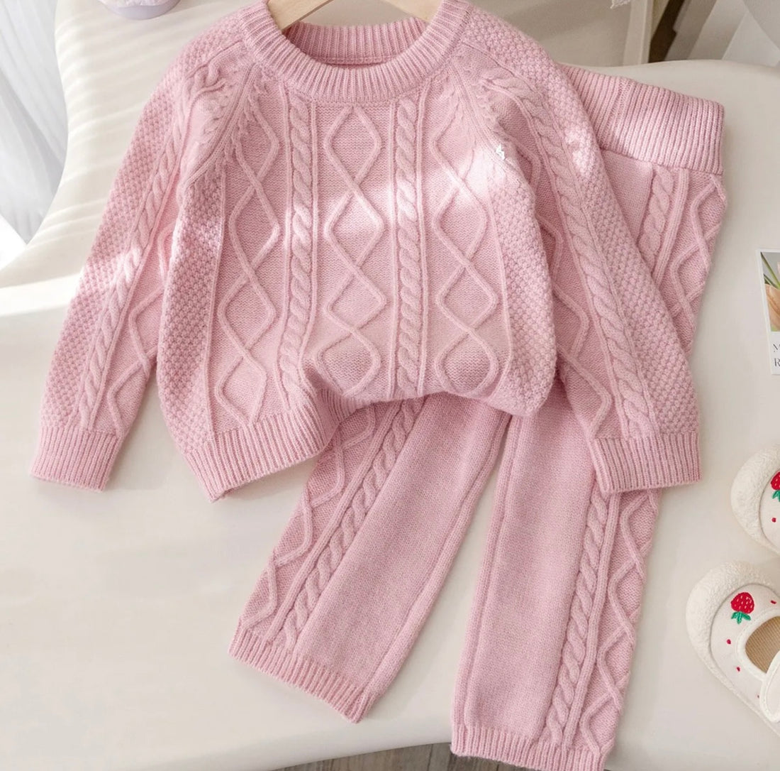 Dust Pink Woollen Set