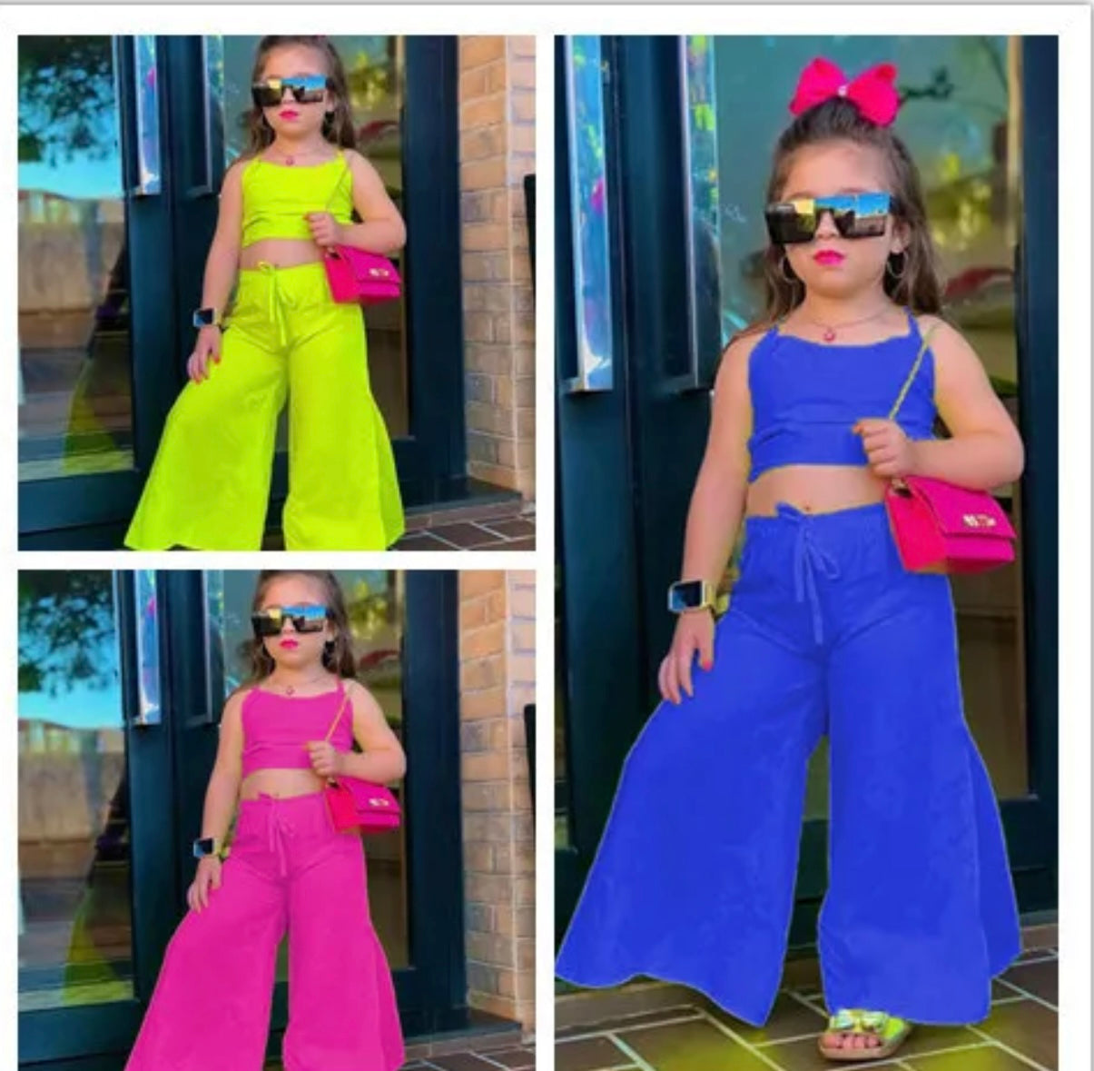 Hot Pink Cord Set( with side slit)