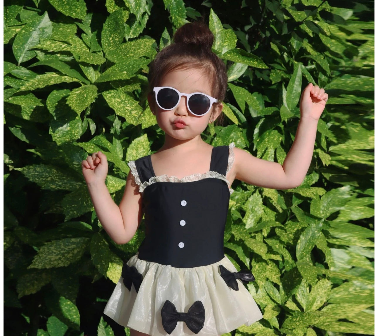 Bow Swimsuit with Cap