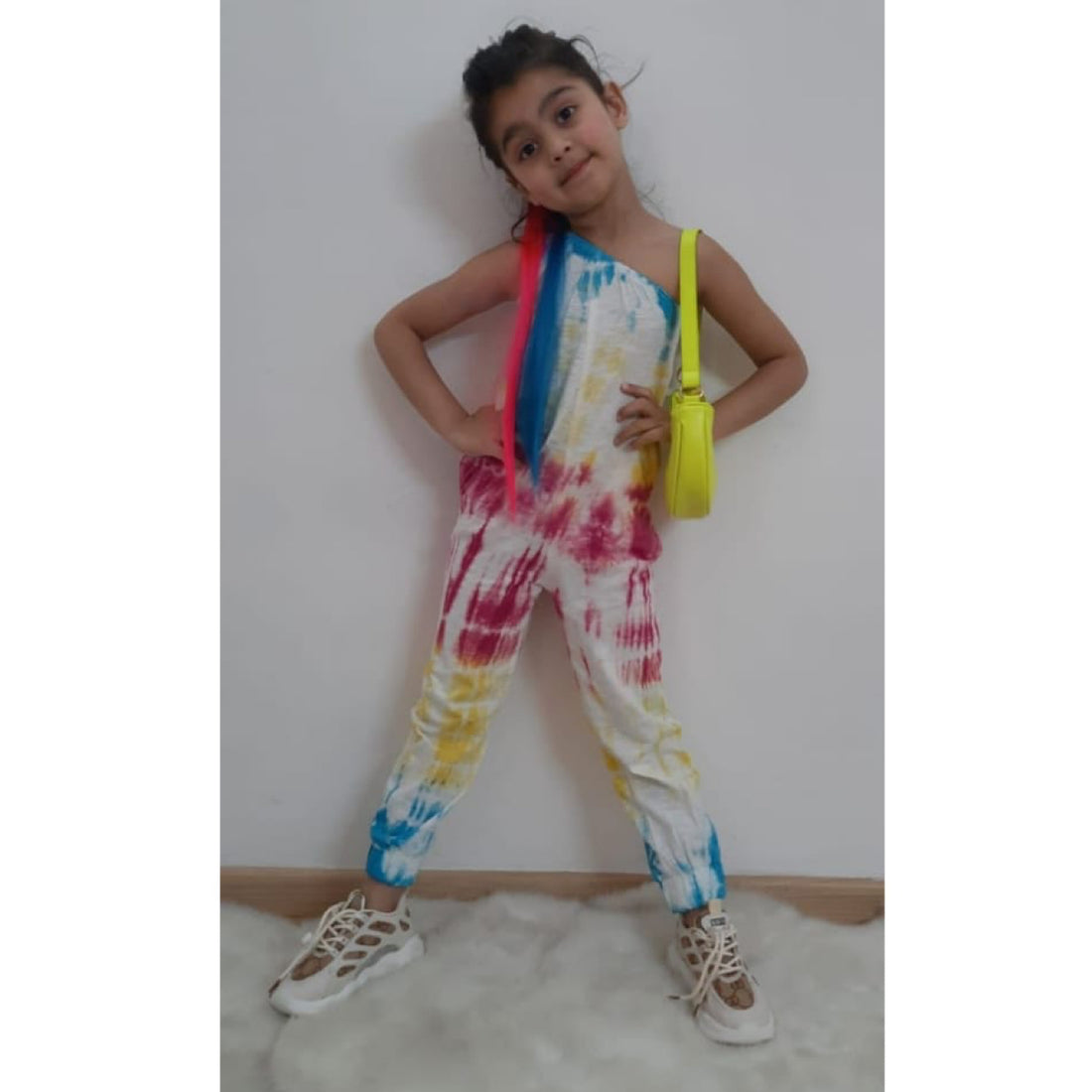 Tie Dye  One shoulder Jumpsuit