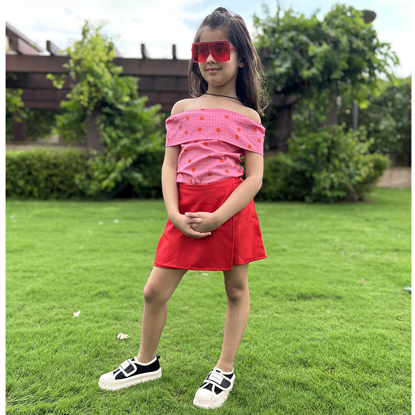 Red Skort (skirt with shorts)